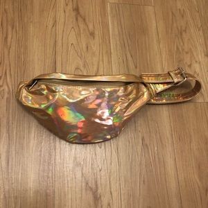 Metallic gold bum bag